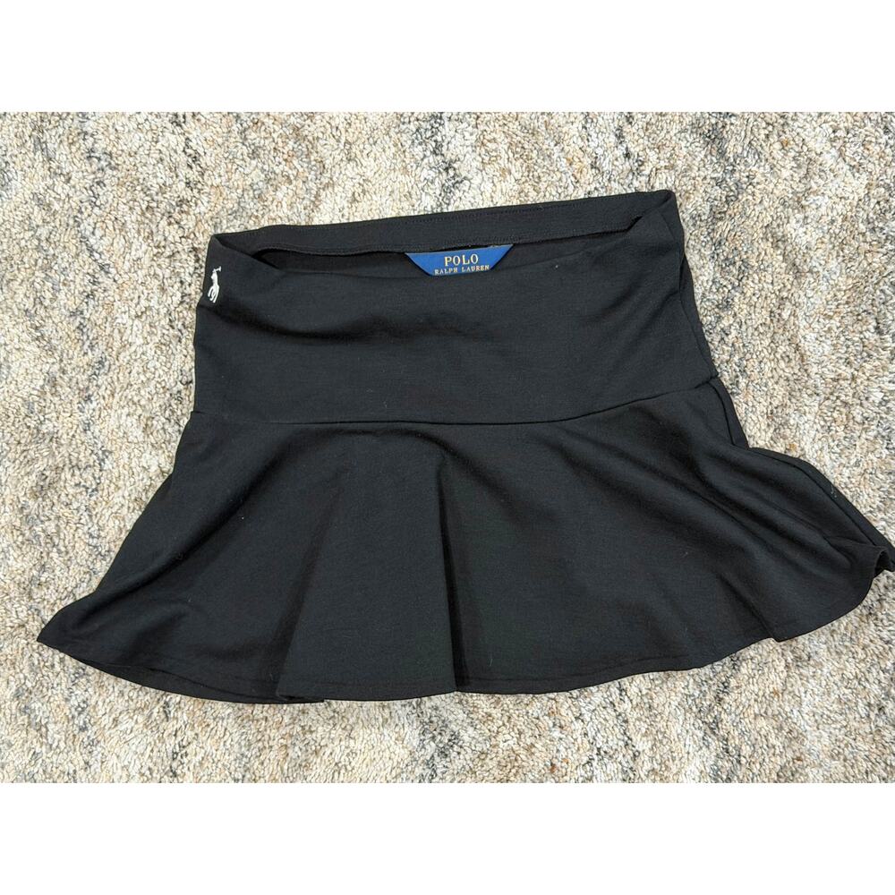Y2K Ralph Lauren tennis skirt black cotton